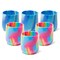 Silipint: Silicone 12oz Stemless Wine Glasses: 6 Pack - 3 Hippie Hops & 3 Arctic Sky - Flexible & Unbreakable, Hot/Cold